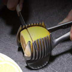 Tomato Lemon Slicer Holder Round Fruit Tongs Egg Slicer Kitchen Tool