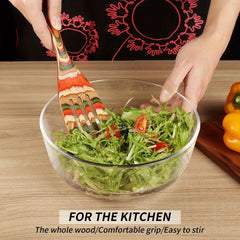 6pcs Pakkawood Kitchen Utensils Set Non stick Cooking Spatulas Spoons