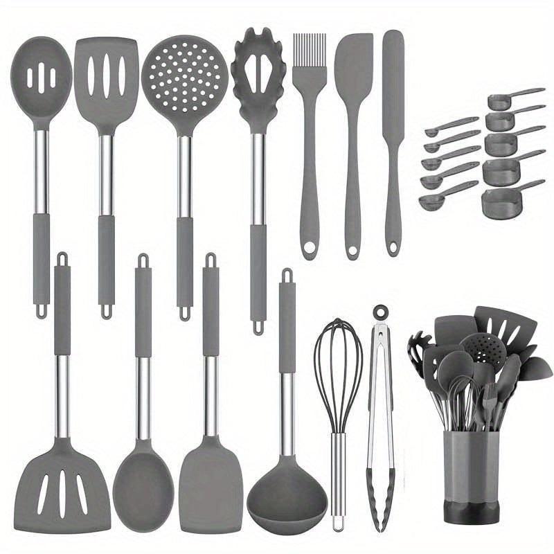 24pcs Silicone Kitchen Utensils Set Heat Resistant Non stick Cooking Spatula