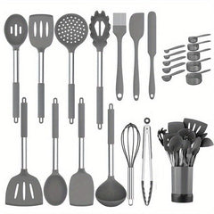 24pcs Silicone Kitchen Utensils Set Heat Resistant Non stick Cooking Spatula