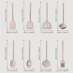 24pcs Silicone Kitchen Utensils Set Heat Resistant Non stick Cooking Spatula