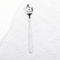1pc Hand Stamped Spoon You Are Awesome Teaspoon Spoon Stamped Flatware