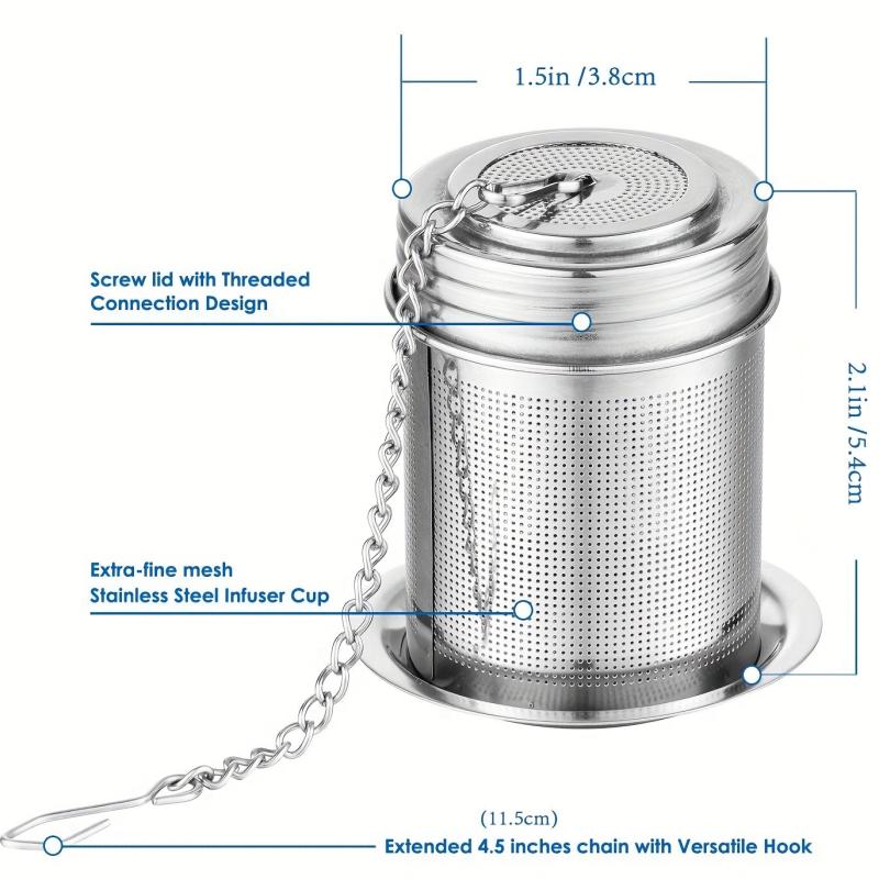 2pcs Tea Strainer Stainless Steel Mesh Tea Infuser Tea Filter