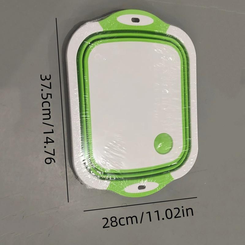 1pc Household Folding Cutting Board with Sink Drain Basket W
