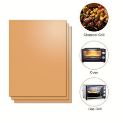 Plastic Placemats Non-stick BBQ Mat High Temp Resistant Fiberglass Grill Mat