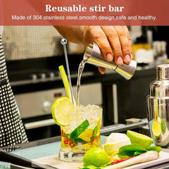 Stainless Steel Drink Swizzle Stick Cocktail Stirrer