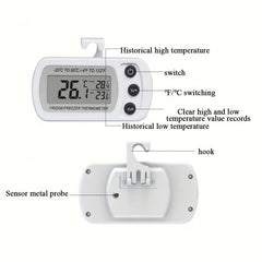Plastic Refrigerator Thermometer - Accurate Temperature and Humidity Monitor