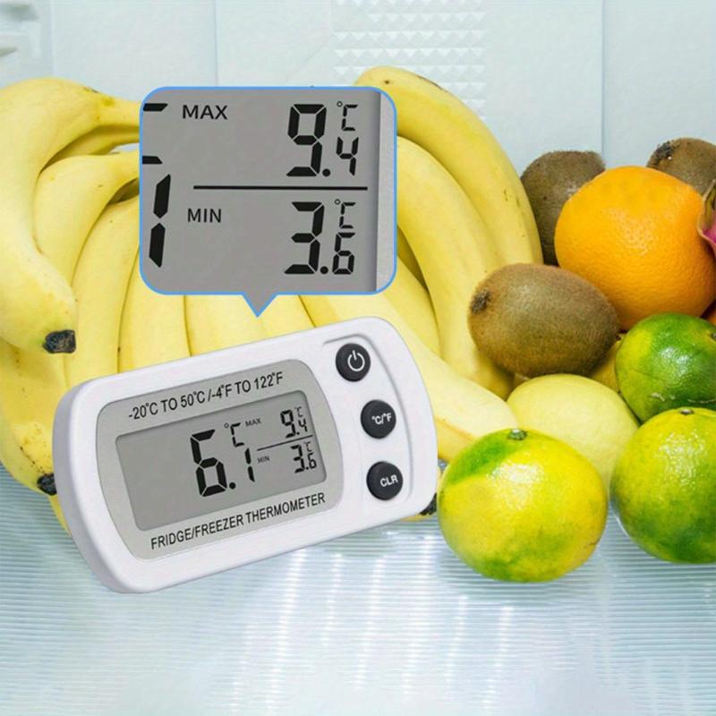 Plastic Refrigerator Thermometer - Accurate Temperature and Humidity Monitor