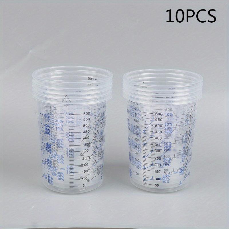 10pcs 50pcs Paint Mixing Calibrated Cup 600ml Mixing Pots