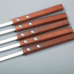 6pcs BBQ Skewers 38cm Long Metal Skewers for Kabobs