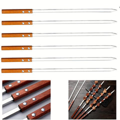 6pcs BBQ Skewers 38cm Long Metal Skewers for Kabobs