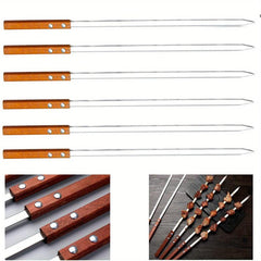6pcs BBQ Skewers 38cm Long Metal Skewers for Kabobs