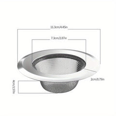 1pc Sink Basket Strainer Stainless Steel Drain Strainer Kitchen Sink Strainer