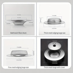 1pc Sink Basket Strainer Stainless Steel Drain Strainer Kitchen Sink Strainer