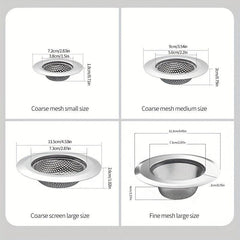 1pc Sink Basket Strainer Stainless Steel Drain Strainer Kitchen Sink Strainer