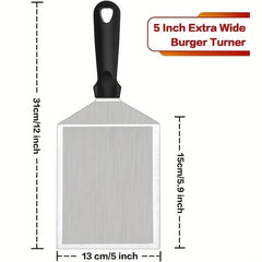 Large Stainless Steel Hamburger Shovel 12.7 cm Wide