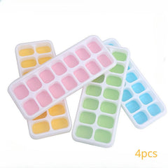 Silicone Ice Cube Mold Tray with Lid Multifunctional Household Chocolate Mold
