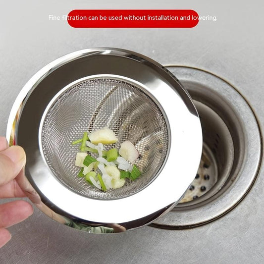 Stainless Steel Sink Strainer Large Wide Brim 4.45 Inches Diameter