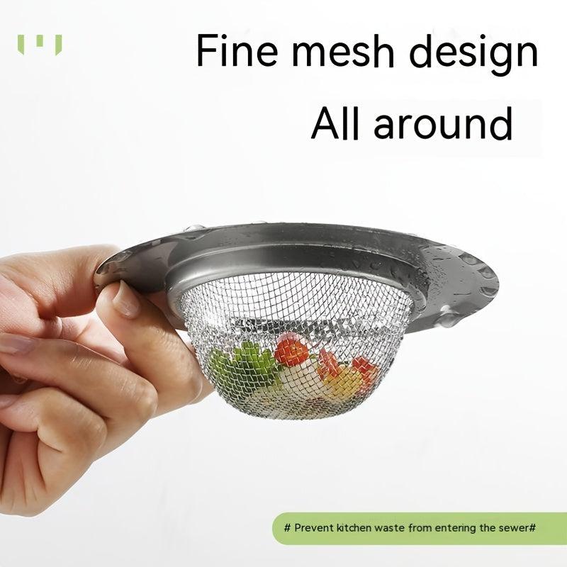 Stainless Steel Sink Strainer Large Wide Brim 4.45 Inches Diameter