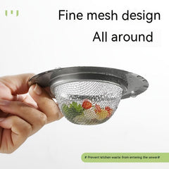 Stainless Steel Sink Strainer Large Wide Brim 4.45 Inches Diameter