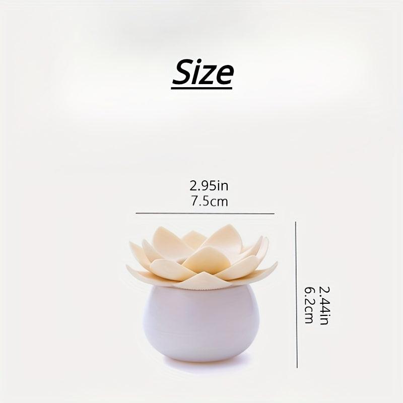 Lotus Shape Swabs Toothpicks Holder Organizer Swab Cosmetic Storage Box