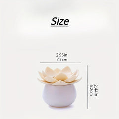 Lotus Shape Swabs Toothpicks Holder Organizer Swab Cosmetic Storage Box
