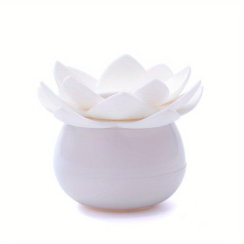 Lotus Shape Swabs Toothpicks Holder Organizer Swab Cosmetic Storage Box