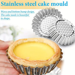 10 20pcs Egg Tart Molds 9 Stainless Steel Mini Tart Pans Reusable