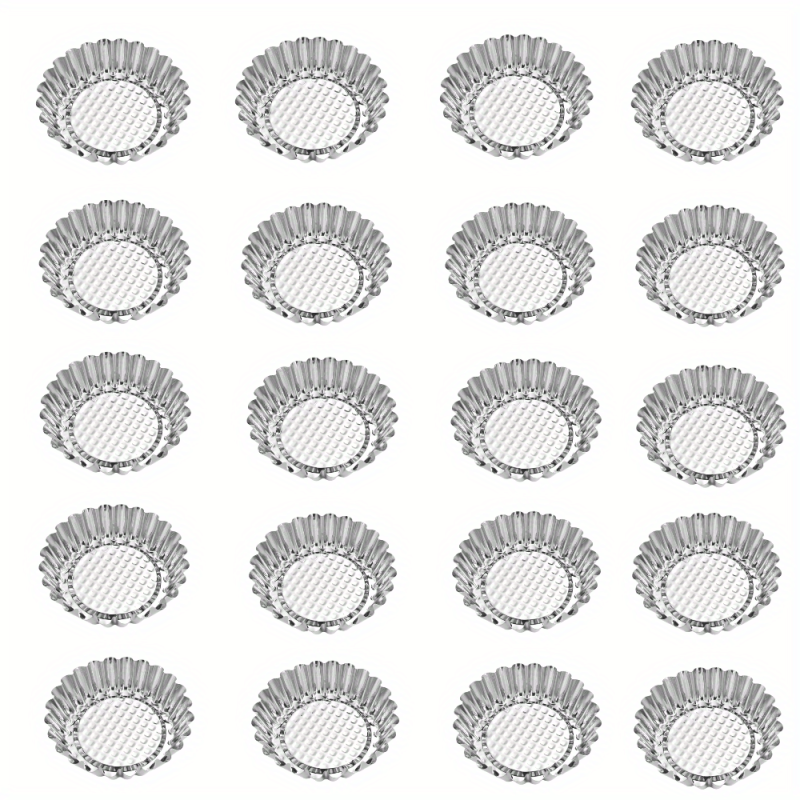 10 20pcs Egg Tart Molds 9 Stainless Steel Mini Tart Pans Reusable
