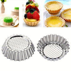 10 20pcs Egg Tart Molds 9 Stainless Steel Mini Tart Pans Reusable