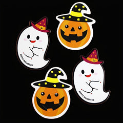 50pcs Halloween Pumpkin Lollipop Decoration Paper Card Cake Greeting Label