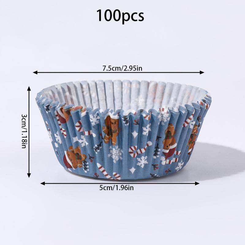 1000 Christmas Disposable Muffin Cups Count Perfect for Cupcakes