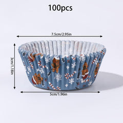 1000 Christmas Disposable Muffin Cups Count Perfect for Cupcakes