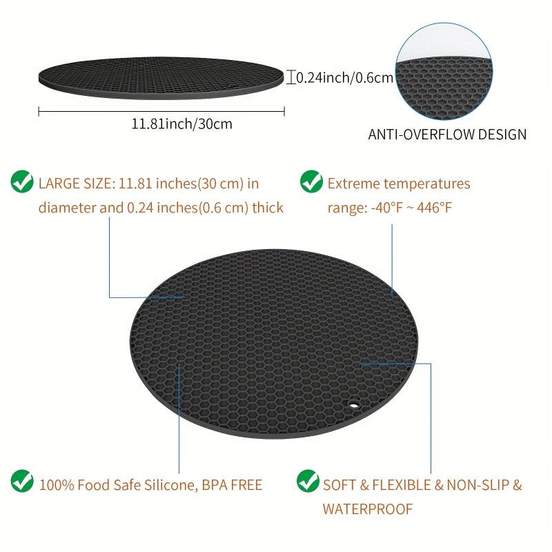Silicone Trivet Mats 29 Inch Diameter Heat Resistant Durable