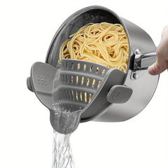 Adjustable Silicone Clip On Strainer For Pots Pans Bowls