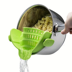 Adjustable Silicone Clip On Strainer For Pots Pans Bowls