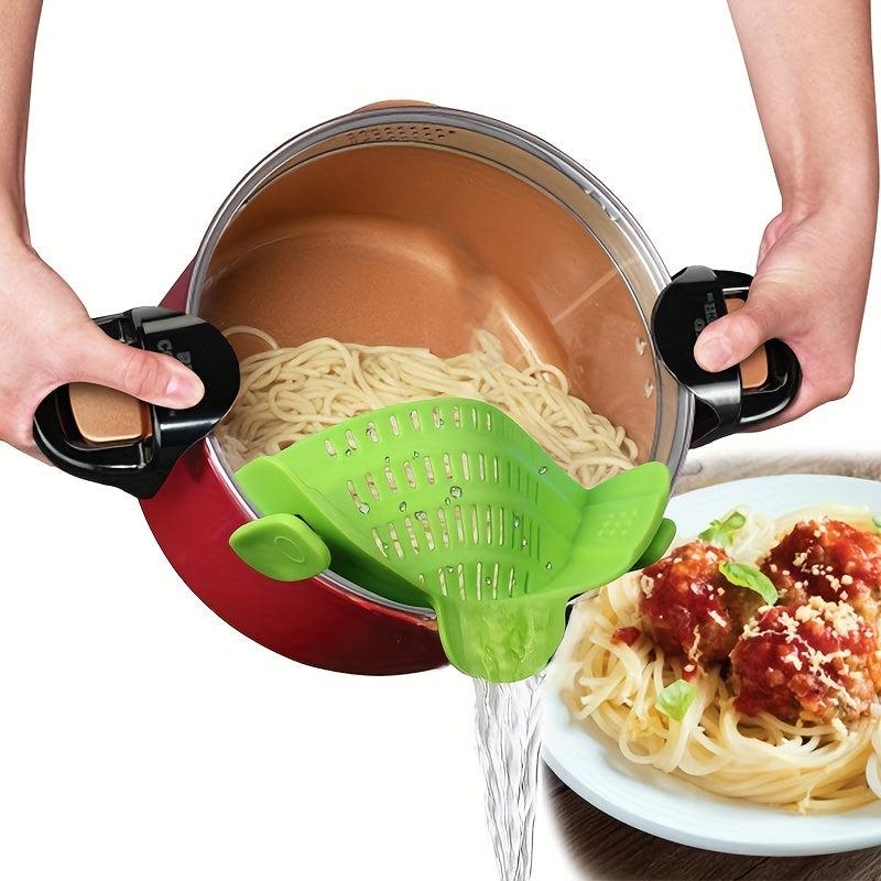 Adjustable Silicone Clip On Strainer For Pots Pans Bowls