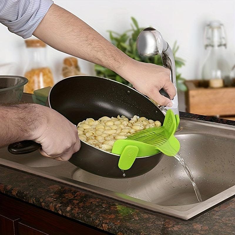 Adjustable Silicone Clip On Strainer For Pots Pans Bowls