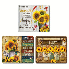 3pcs Sunflower Fridge Magnets for Home Gift and Decoration