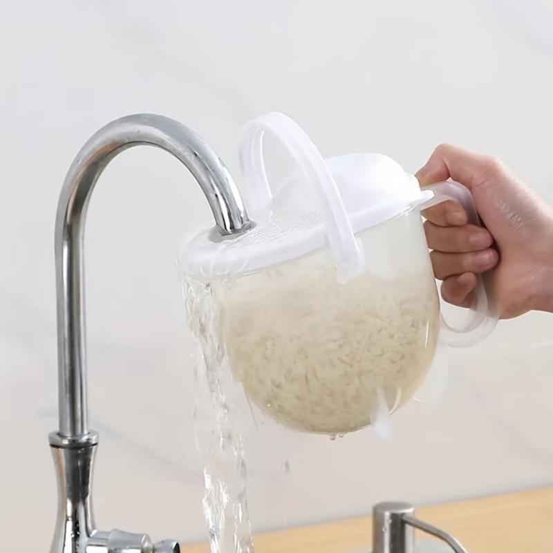 Rice Washer Strainer Lid Handle Fruit Washer Rice Washing Tool