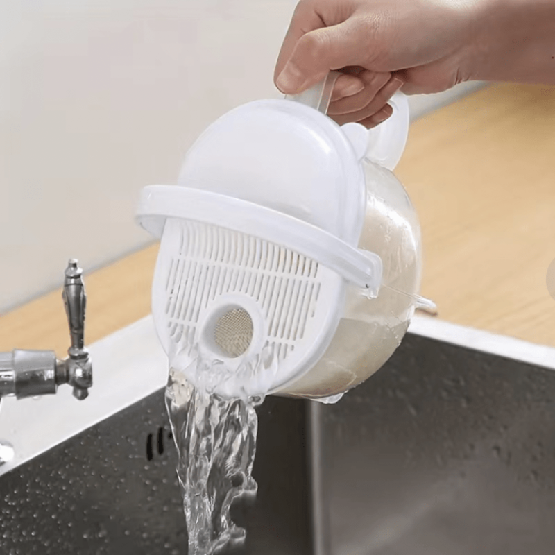 Rice Washer Strainer Lid Handle Fruit Washer Rice Washing Tool