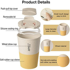 Leak-Proof Reusable Coffee Travel Mug with Locking Lid