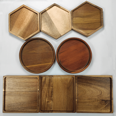 Wooden Fruit Tray Multifunctional Snack Tray for Home Decor