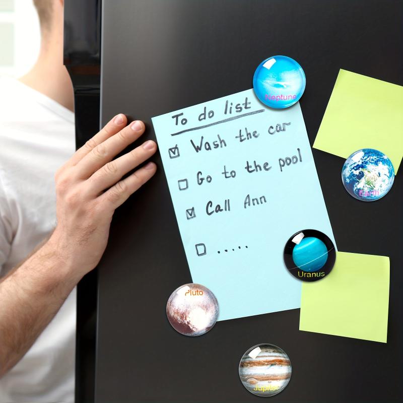 11pcs Planet Fridge Magnets Small Glass Refrigerator Sticker