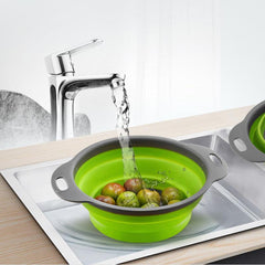 Foldable Silicone Colander - Kitchen Sink Drain Basket