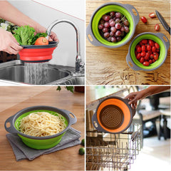 Foldable Silicone Colander - Kitchen Sink Drain Basket