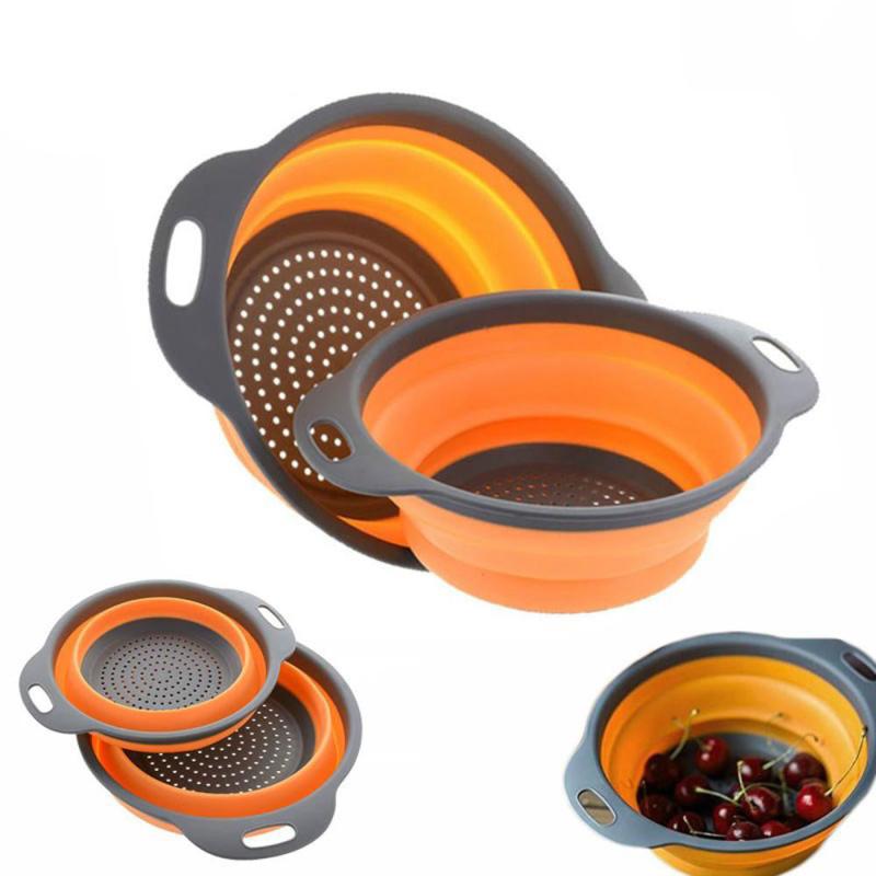 Foldable Silicone Colander - Kitchen Sink Drain Basket