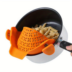 Silicone Pot Strainer Clip Kitchen Colander Easy Food Strainers Filter