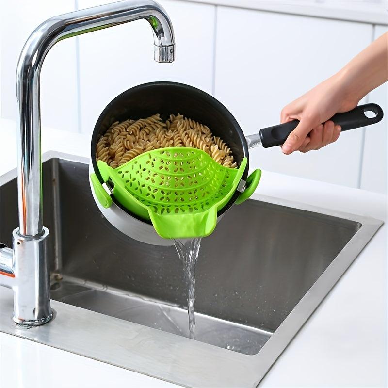 Silicone Pot Strainer Clip Kitchen Colander Easy Food Strainers Filter