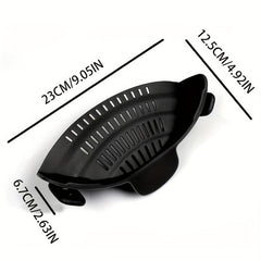 Silicone Pot Strainer Clip Kitchen Colander Easy Food Strainers Filter